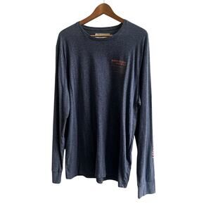 Abercrombie & Fitch Long Sleeve Logo Tee Men’s Blue Orange Crew Neck Soft AF